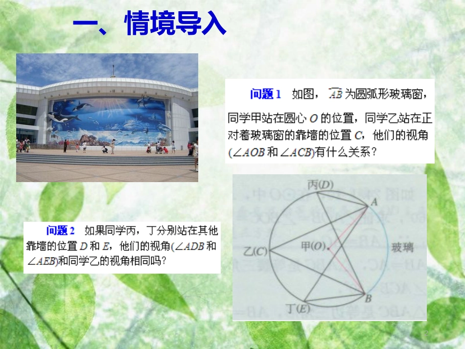 九年级数学上册 第二十四章 圆 24.1 圆 24.1.4 圆周角优质课件 （新版）新人教版_第2页