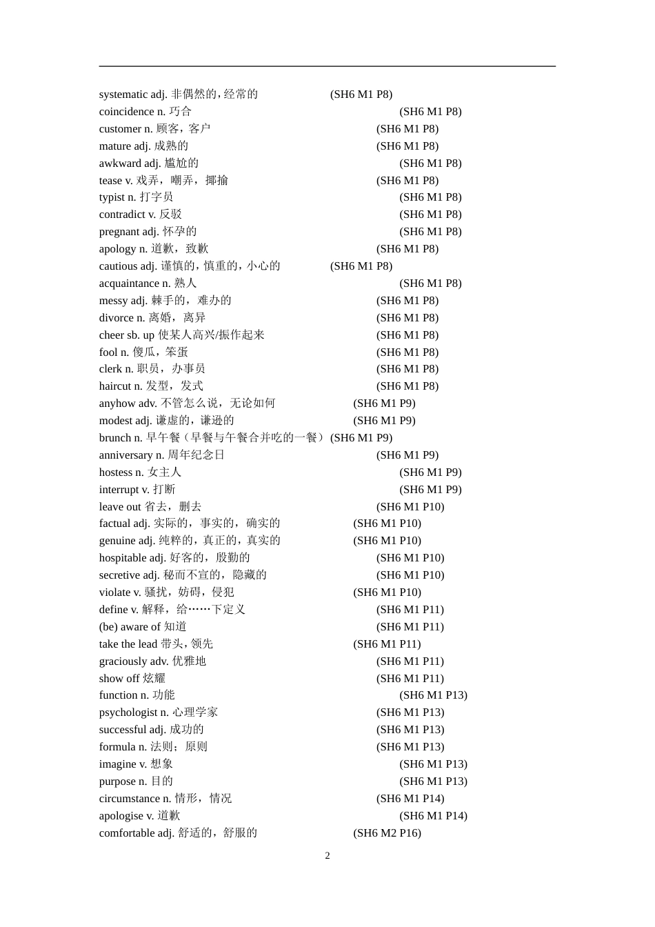 高中英语外研版必修六单词表[共14页]_第2页