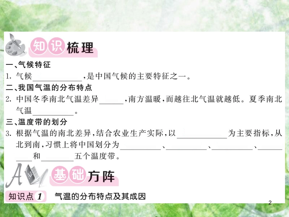 八年级地理上册 第2章 第二节 中国的气候（第1课时 气候复杂多样）习题优质课件 （新版）湘教版_第2页