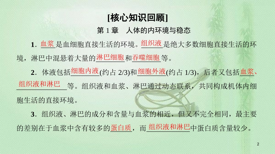 高中生物 模块复习课优质课件 新人教版必修3_第2页
