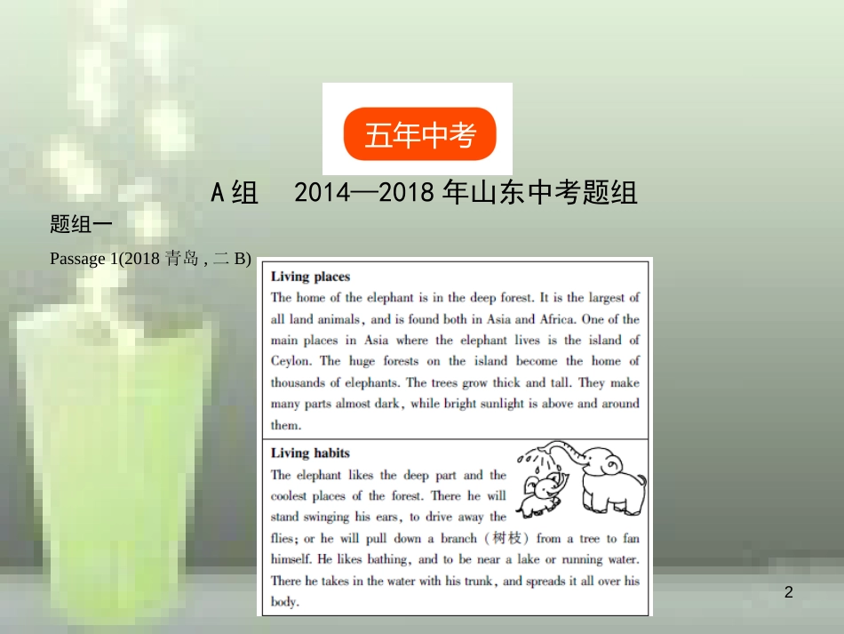 2019年中考英语复习 专题十九 选择型阅读（试卷部分）（含18年中考真题精解精析）优质课件_第2页