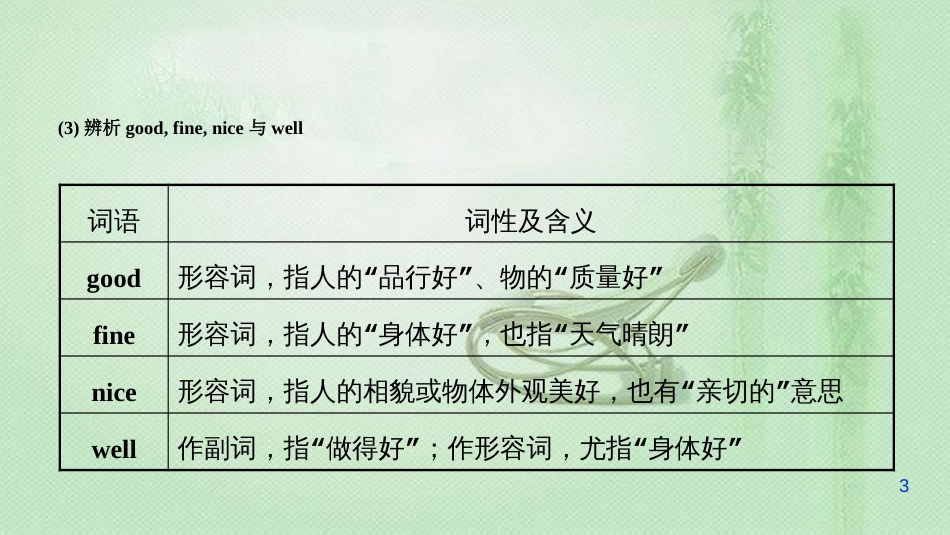 安徽省中考英语总复习 教材考点精讲 第2课时 七上 Units 6-9优质课件_第3页