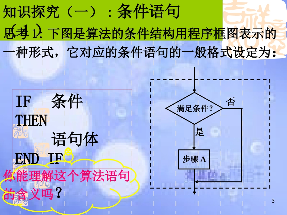 甘肃省武威市高中数学 第一章 算法初步 1.2.4 条件语句课件2 新人教A版必修3_第3页