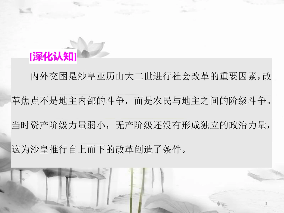 高中历史 第7单元 1861年俄国农奴制改革 第2课 农奴制改革的主要内容课件 新人教版选修1[共15页]_第3页
