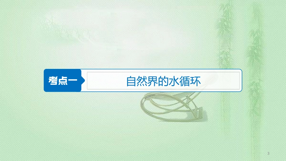 高考地理大一轮总复习 第四章 地球上的水 第10讲 自然界的水循环和水资源的合理利用优质课件 新人教版必修1_第3页