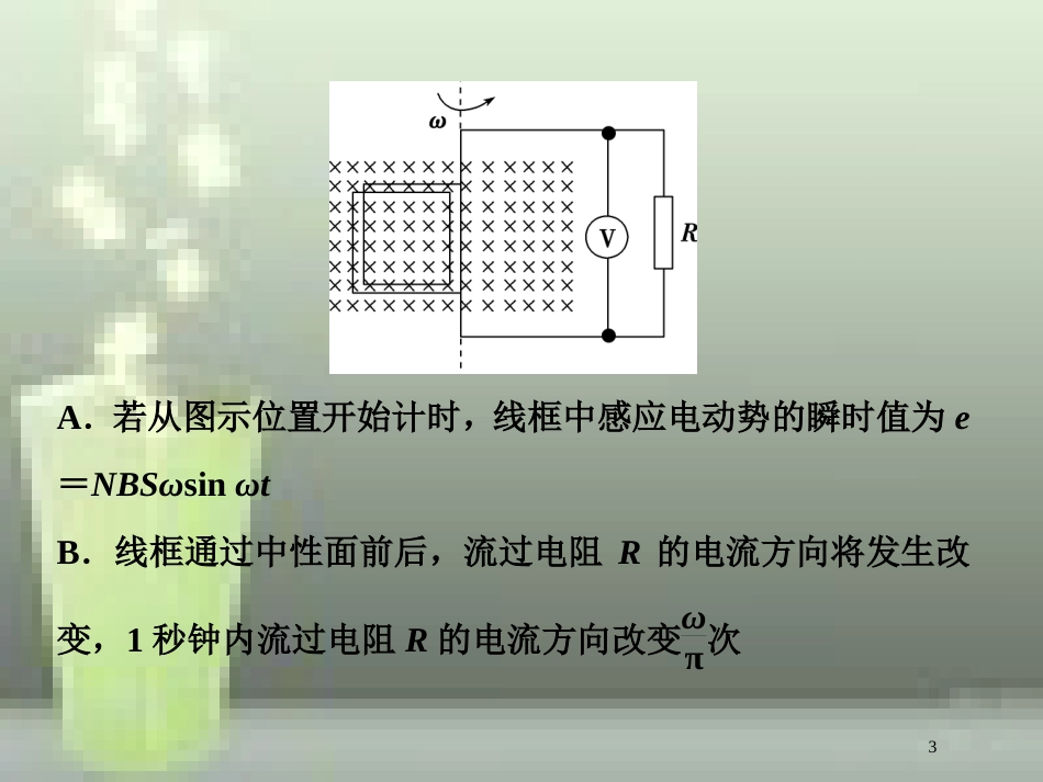 （浙江专版）2019届高考物理一轮复习 第10章 交变电流传感器 3 章末热点集训优质课件 新人教版_第3页