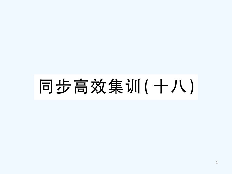 （江西专用）2018年中考地理 同步高效集训（十八）优质课件_第1页