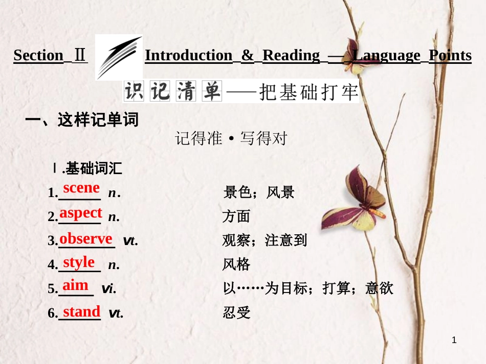 高中英语 Module 4 Fine Arts Western Chinese and Pop ArtsSection Ⅱ Introduction &amp; Reading Language Points课件 外研版必修2[共41页][共41页]_第1页