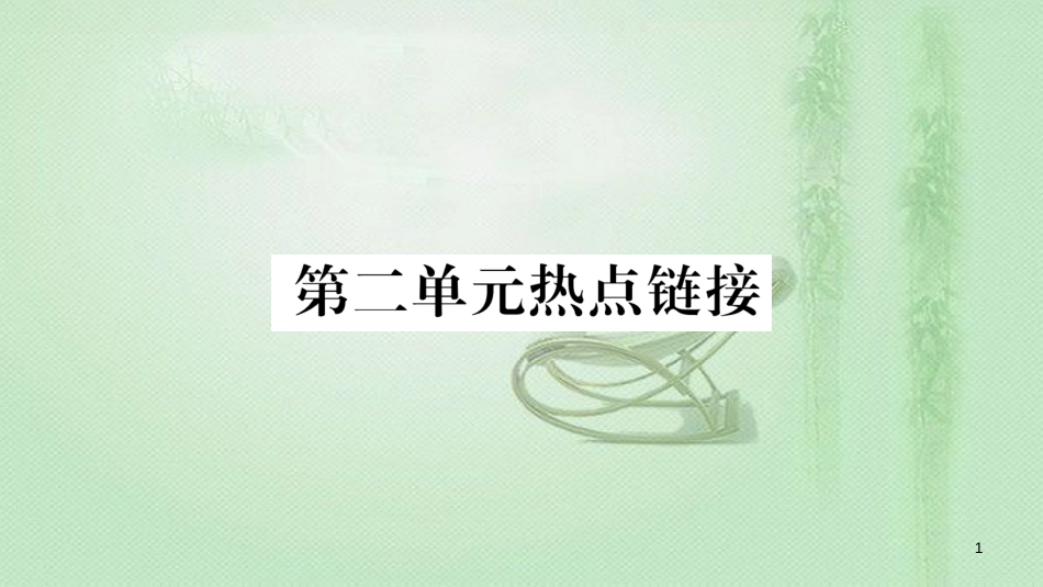九年级道德与法治上册 第二单元 民主与法治热点链接习题优质课件 新人教版_第1页