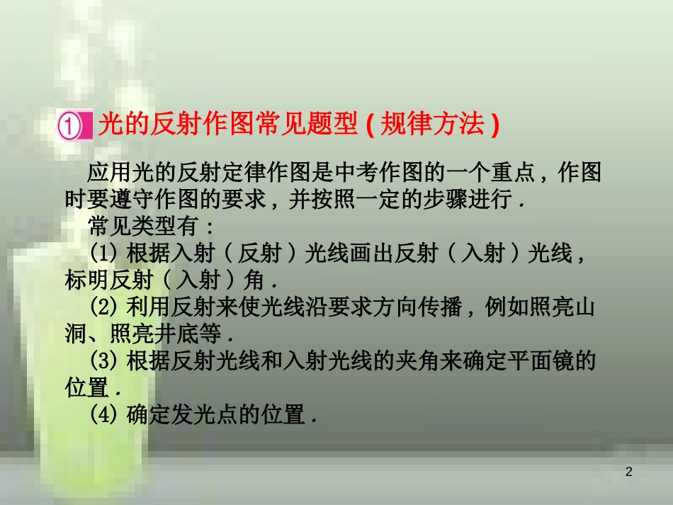 八年级物理上册 第4章 第2节 光的反射优质课件1 （新版）新人教版_第2页