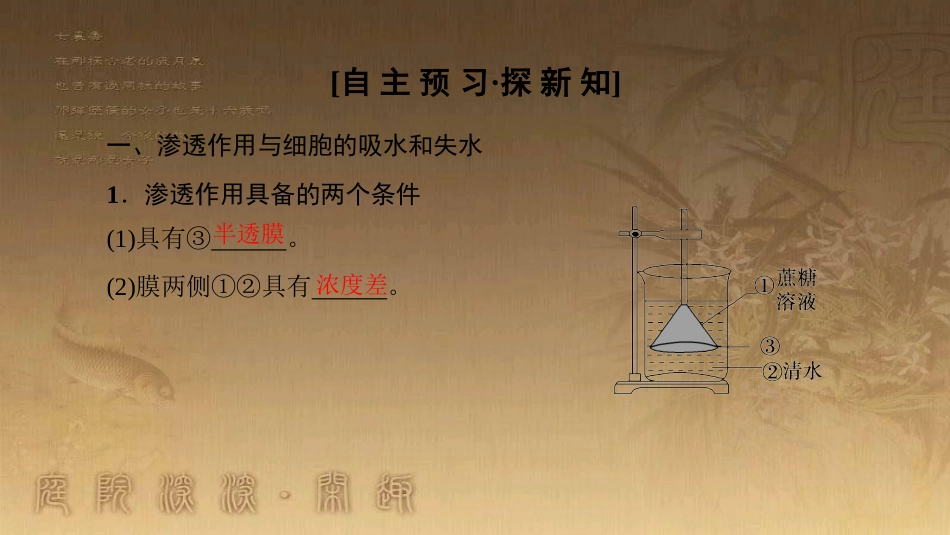 高中生物 第四章 细胞的物质输入和输出 第1节 物质跨膜运输的实例优质课件 新人教版必修1_第3页