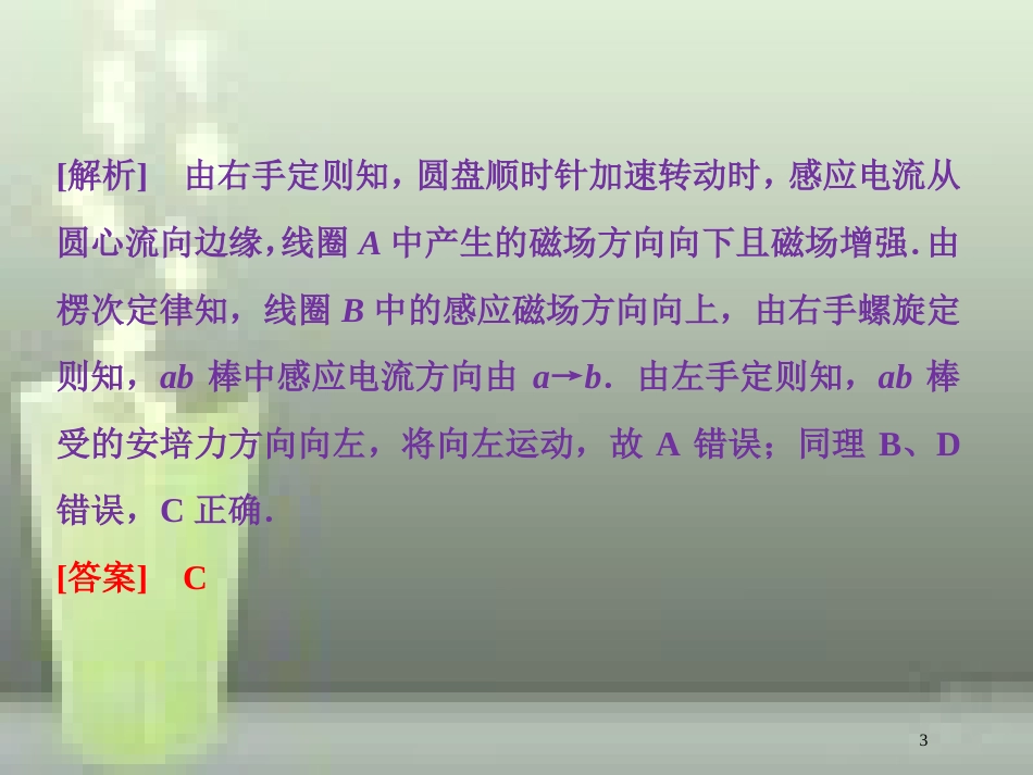 （浙江专版）2019届高考物理一轮复习 第9章 电磁感应 5 章末热点集训优质课件 新人教版_第3页
