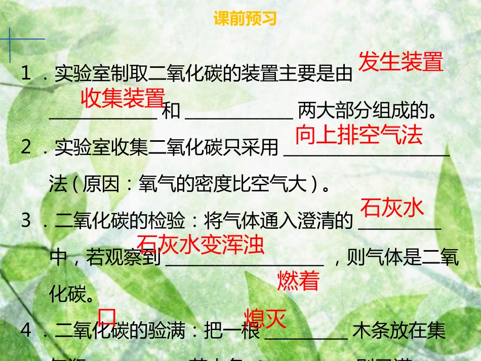 九年级化学上册 第六单元 碳和碳的氧化物 实验活动2 二氧化碳的实验室制取与性质优质课件 （新版）新人教版_第3页