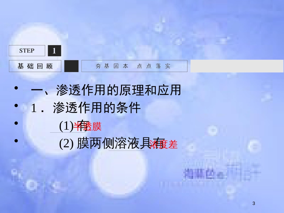 高考生物一轮复习 第2单元 细胞的基本结构与物质运输7课件 苏教版必修1_第3页