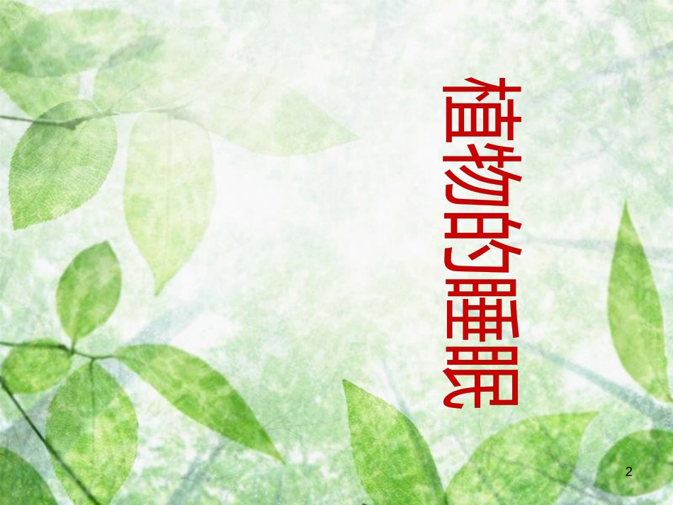 三年级语文上册 第三单元 植物的睡眠课件1 西师大版_第2页