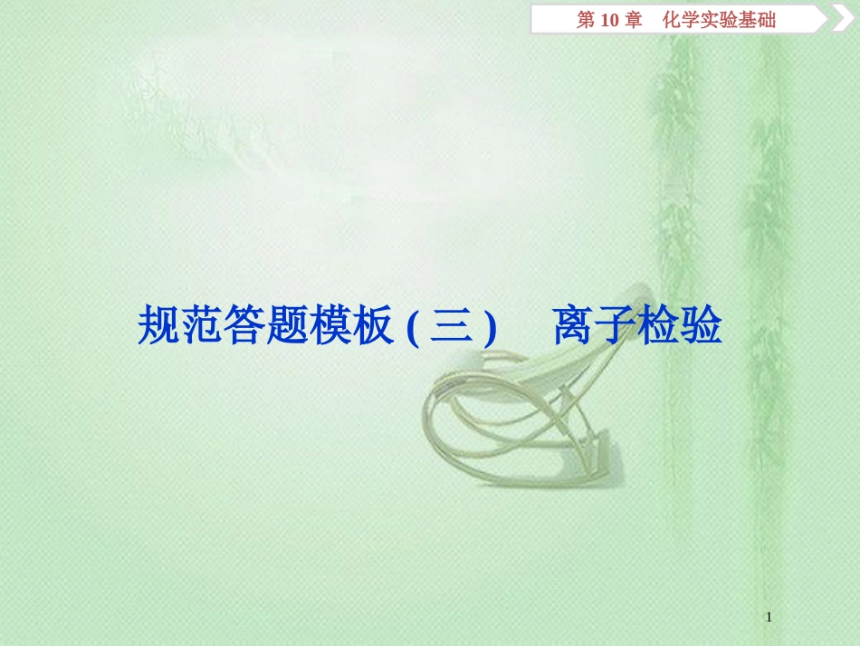 高考化学一轮复习 第10章 化学实验基础规范答题模板（三）优质课件 鲁科版_第1页