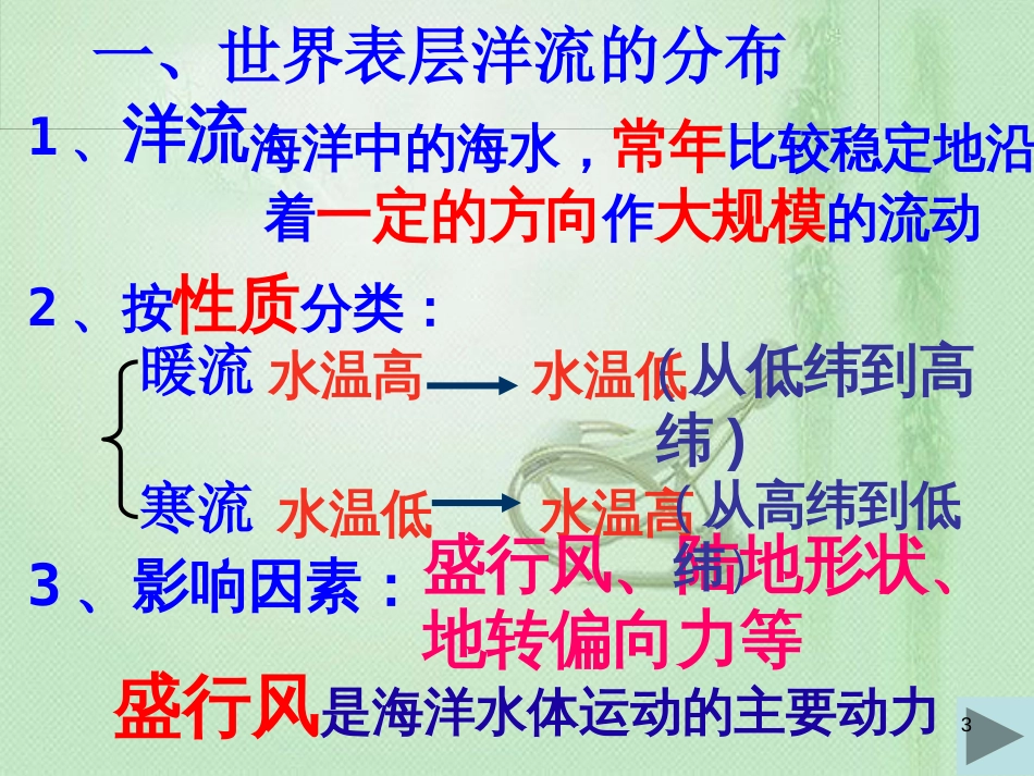 高中地理 第三章 地球上的水 第2节 大规模的海水运动优质课件 新人教版必修1_第3页