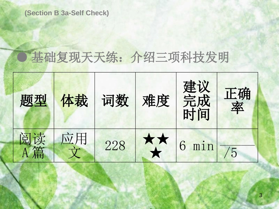 八年级英语上册 Unit 7 Will people have robots Saturday（复现式周周练）习题优质课件 （新版）人教新目标版_第3页