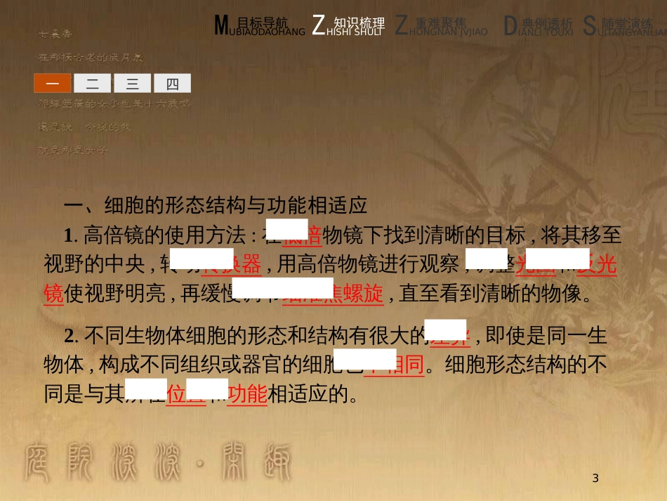 高中生物 第1章 认识细胞优质课件 北师大版必修1_第3页