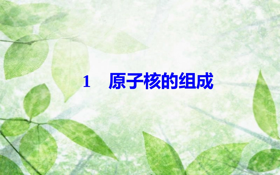 高中物理 第十九章 原子核 1 原子核的组成优质课件 新人教版选修3-5_第2页