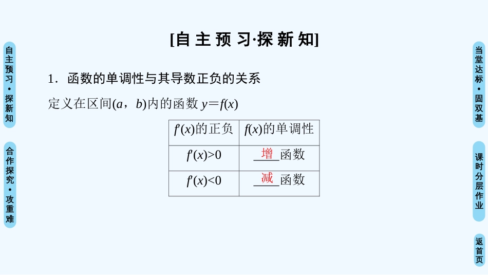 （江苏专用）高中数学 第三章 导数及其应用 3.3 导数在研究函数中的应用 3.3.1 单调性优质课件 苏教版选修1-1_第3页