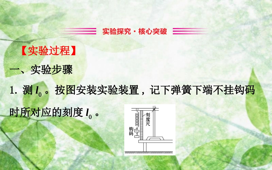高中物理 第三章 相互作用 实验1 探究弹力和弹簧伸长的关系优质课件2 新人教版必修1_第3页