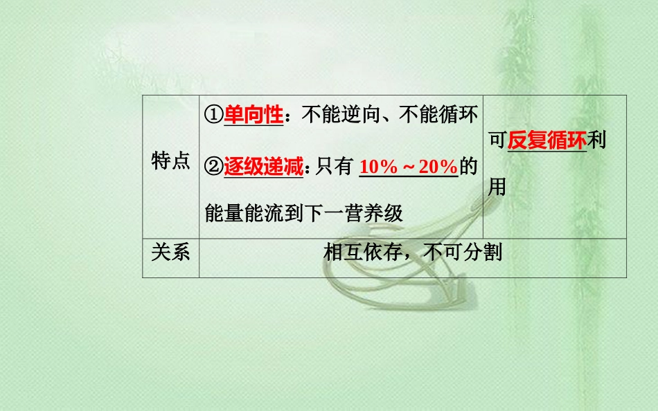 高中生物学业水平复习 专题十六 生态系统及生态环境的保护 考点2 生态系统中物质循环和能量流动的基本规律及应用优质课件_第2页