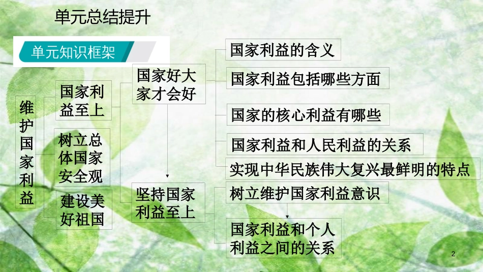 八年级道德与法治上册 第四单元 维护国家利益复习优质课件 新人教版_第2页