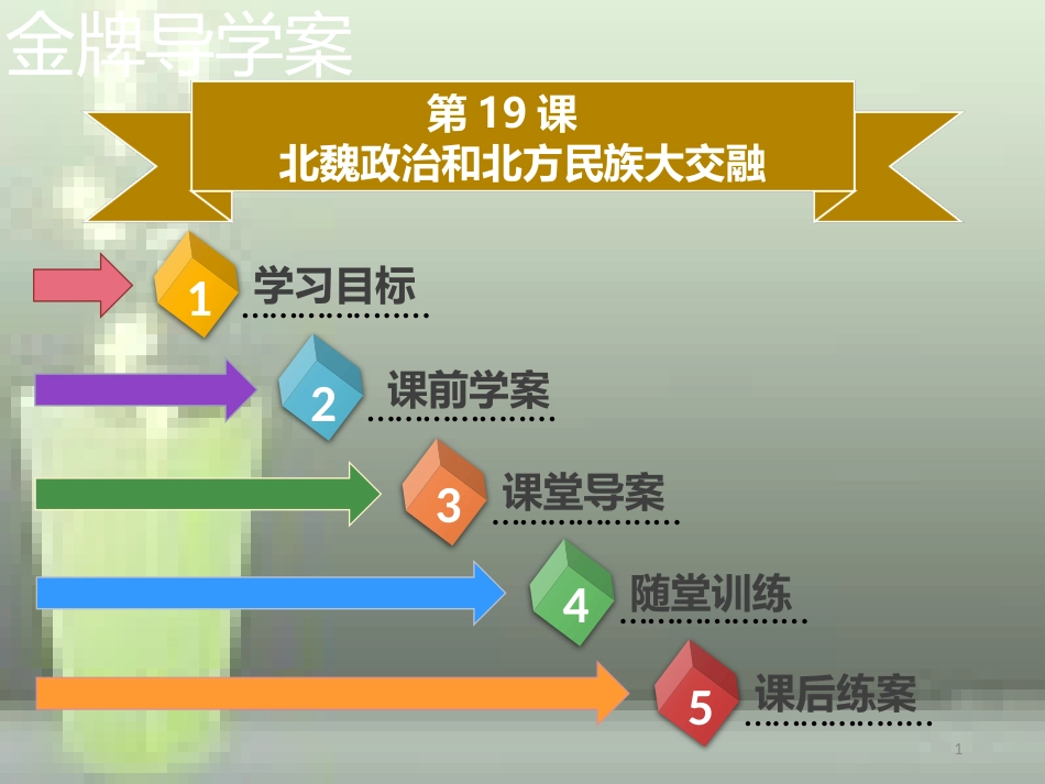 七年级历史上册 第四单元 三国两晋南北朝时期：政权分立与民族交融 第19课 北魏政治和北方民族大交融同步优质课件（含新题） 新人教版_第1页