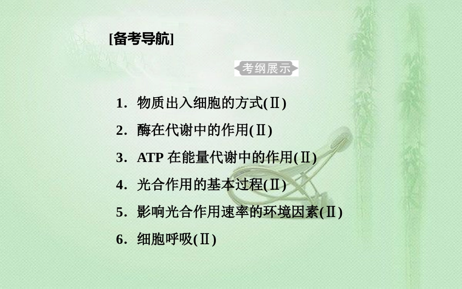 高中生物学业水平复习 专题三 细胞代谢 考点1 物质出入细胞的方式优质课件_第2页