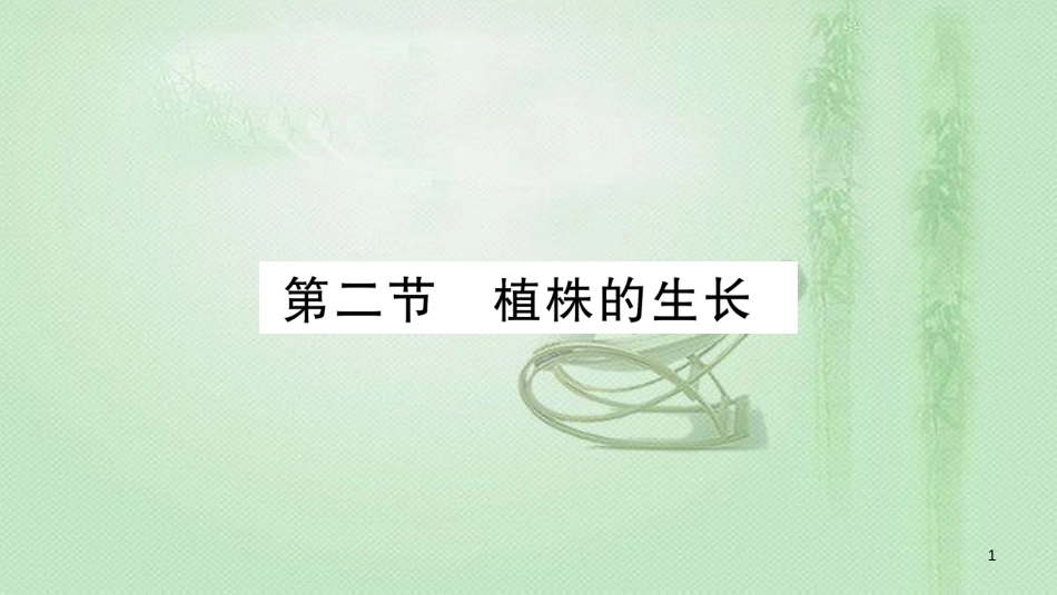 七年级生物上册 第3单元 第2章 第2节 植株的生长习题优质课件 （新版）新人教版_第1页
