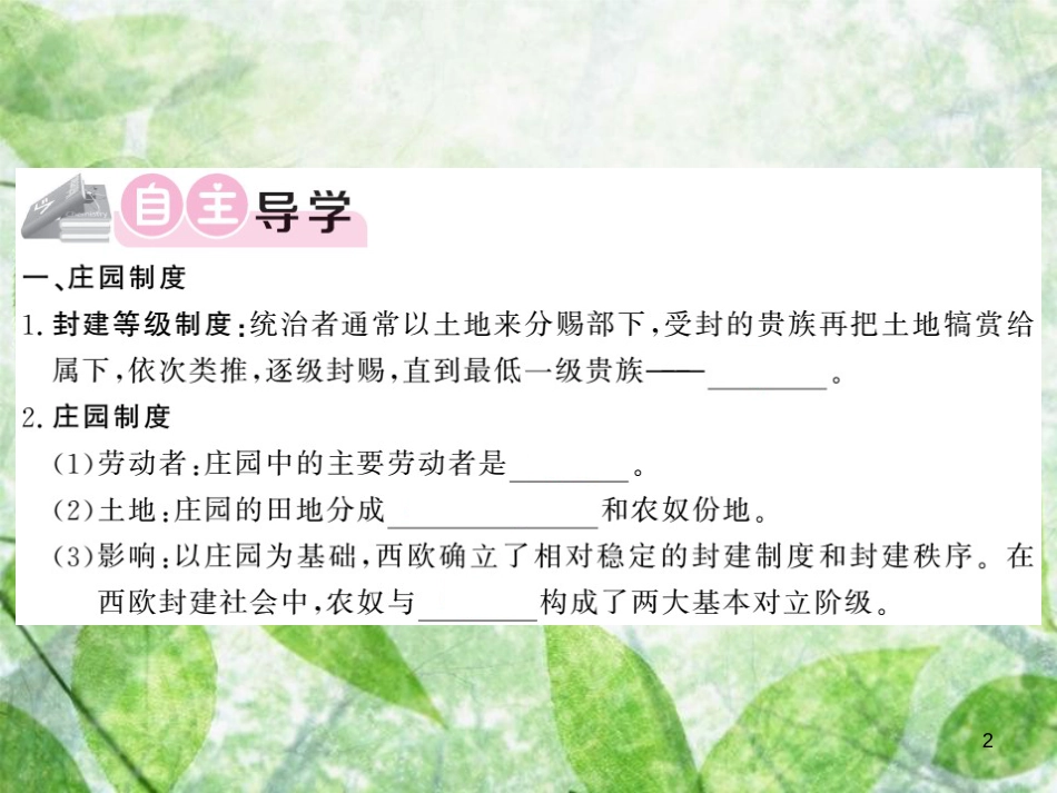 九年级历史上册 第三单元 中古时期的欧亚国家 第8课 西欧的乡村与城市优质课件 岳麓版_第2页