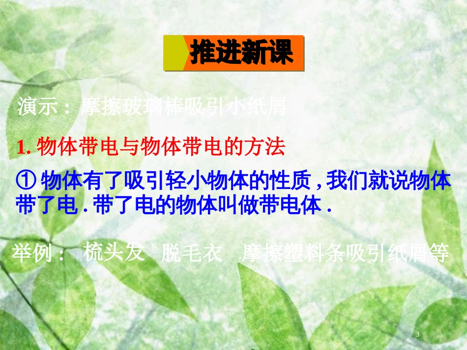 九年级物理全册 第十四章 第一节 电是什么优质课件 （新版）沪科版_第3页