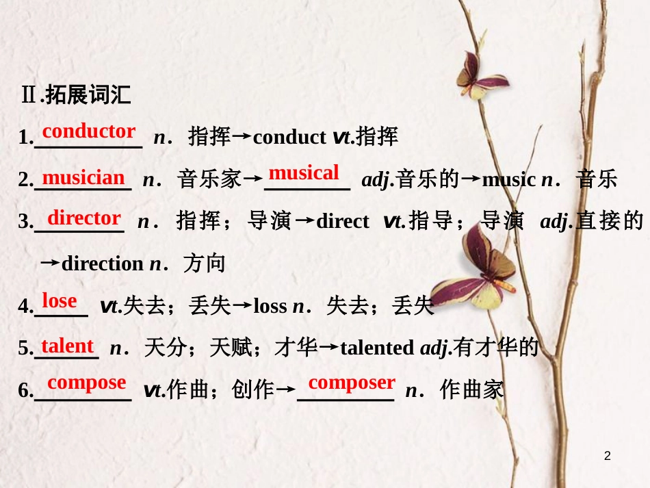 高中英语 Module 3 MusicSection Ⅱ Introduction &amp; Reading Language Points课件 外研版必修2[共34页][共34页]_第2页