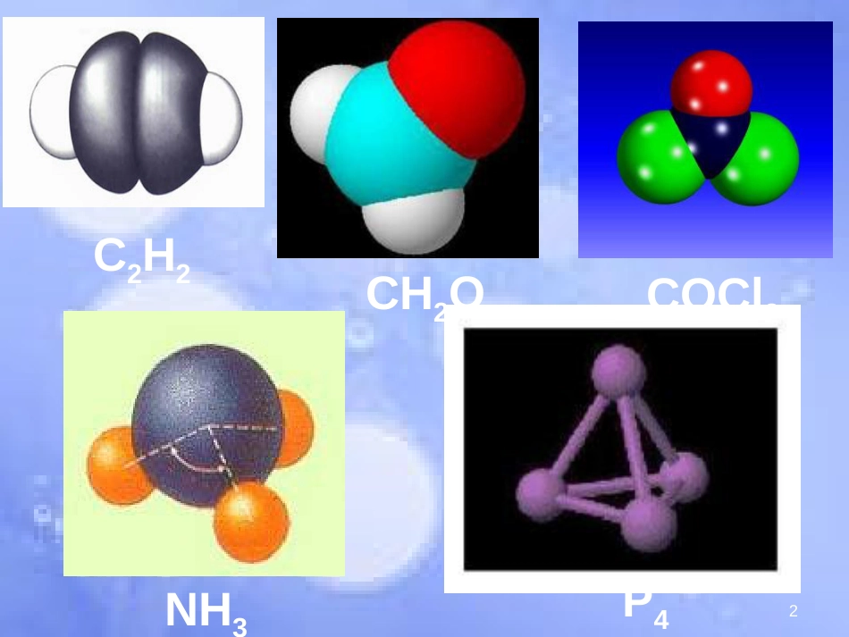 高中化学 专题4 分子空间结构与物质性质 4.1.1 分子空间构型课件 苏教版选修3_第2页