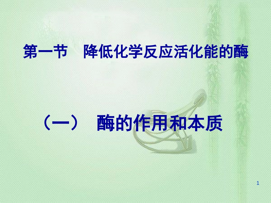 高中生物 专题5.1.1 降低化学反应活化能的酶同步优质课件 新人教版必修1_第1页