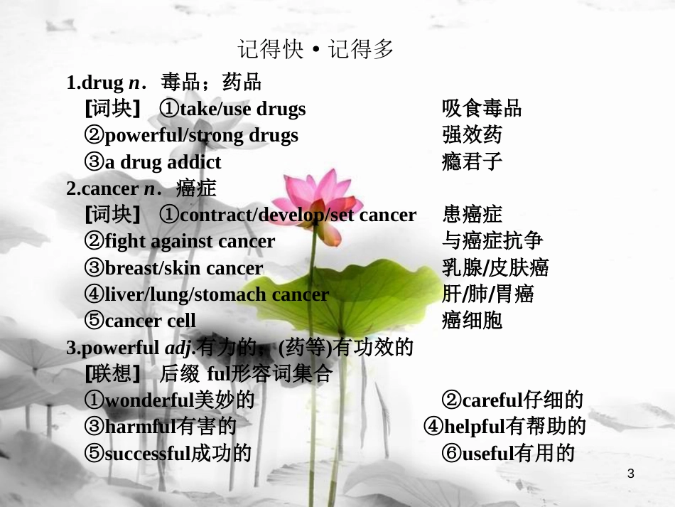 高中英语 Module 2 No DrugsSection Ⅱ Introduction &amp; Reading Language Points课件 外研版必修2[共34页][共34页]_第3页