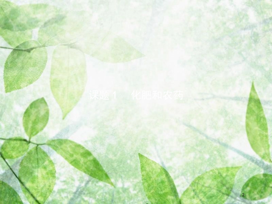 高中化学 第四单元 化学与技术的发展 4.1 化肥和农药优质课件 新人教版选修2_第2页