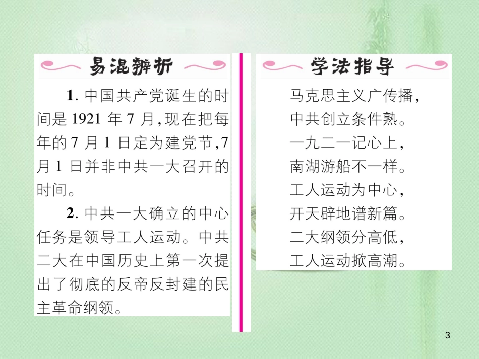 八年级历史上册 第四单元 新时代的曙光 第14课 中国共产党诞生作业优质课件 新人教版_第3页
