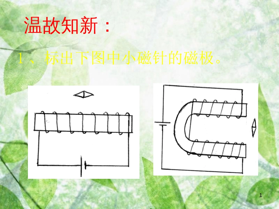 九年级物理全册 12.3《探究影响电磁铁磁性强弱的因素》优质课件 北京课改版_第1页