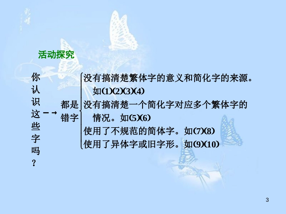 高中语文 第三课 神奇的汉字 第二节 规矩方圆-汉字的简化和规范课件 新人教版选修《语言文字应用》[共21页]_第3页