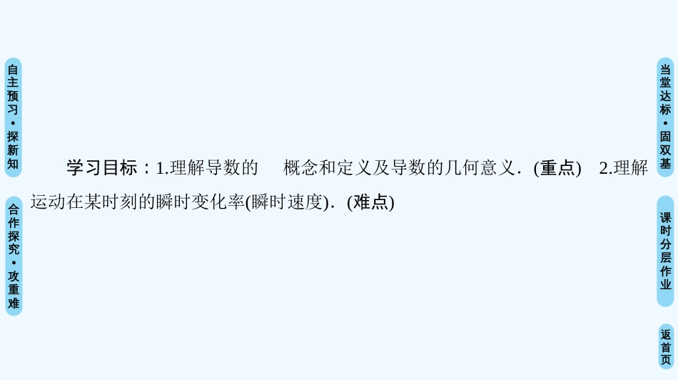 （江苏专用）高中数学 第三章 导数及其应用 3.1 导数的概念 3.1.2 瞬时变化率—导数优质课件 苏教版选修1-1_第2页