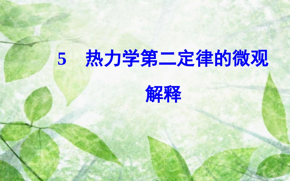 高中物理 第十章 热力学定律 5 热力学第二定律的微观解释优质课件 新人教版选修3-3_第2页