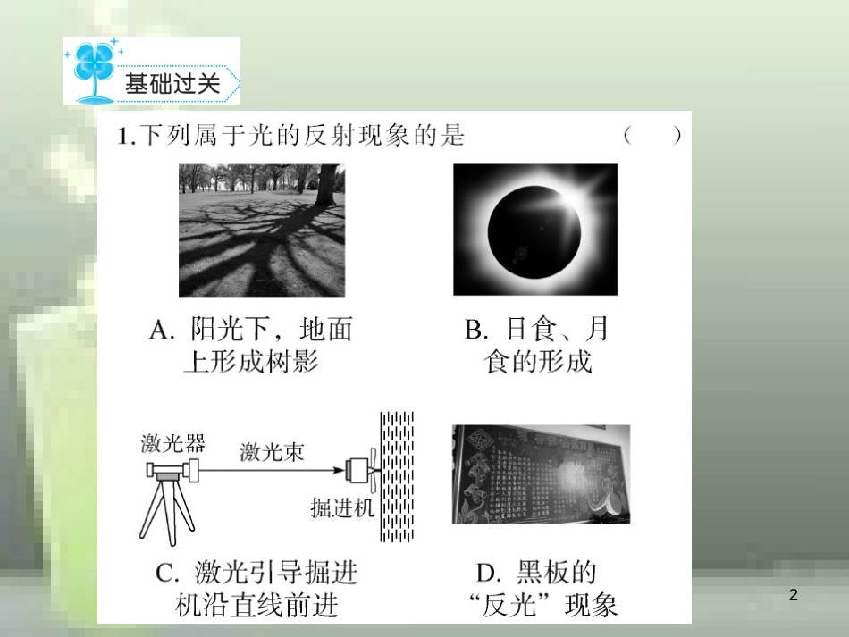 八年级物理上册 第4章 第2节 光的反射优质课件2 （新版）新人教版_第2页