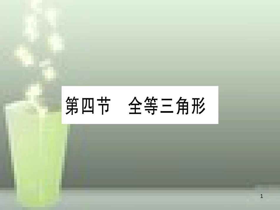 （云南专用）2019中考数学 第一轮 考点系统复习 第4章 三角形 第4节 全等三角形作业优质课件_第1页