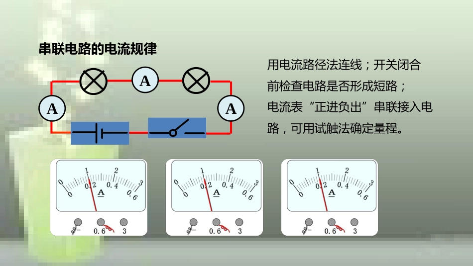九年级物理全册 重点知识专题突破 探究串联电路的电流规律优质课件 新人教版_第3页