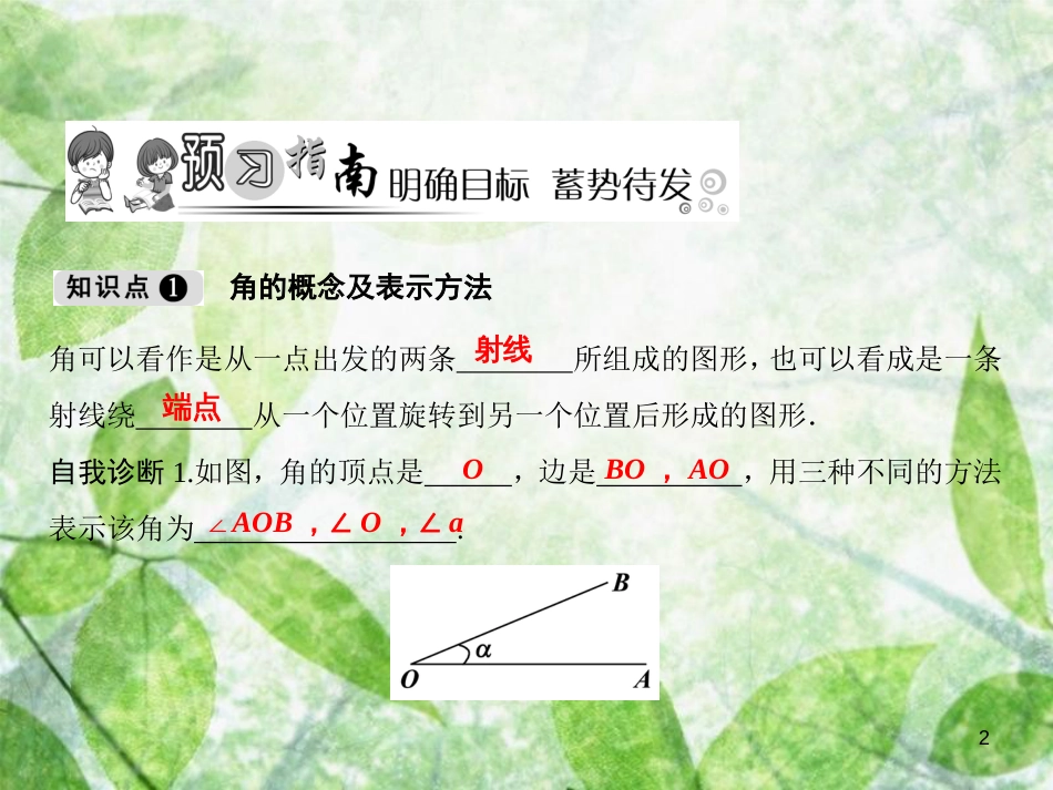 七年级数学上册 第4章 直线与角 4.4 角优质课件 （新版）沪科版_第2页