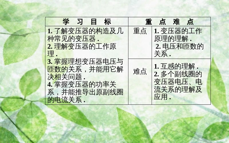 高中物理 第5章 交变电流 4 变压器优质课件 新人教版选修3-2_第3页