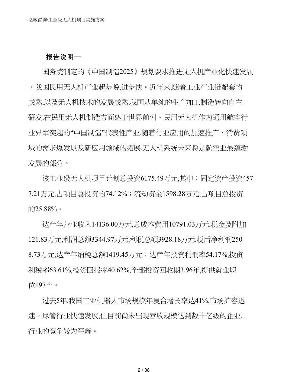 工业级无人机项目实施方案_第2页