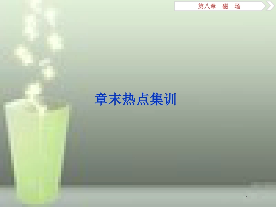 （浙江专版）2019届高考物理一轮复习 第8章 磁场 5 章末热点集训优质课件 新人教版_第1页